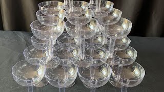 DIY Champagne Glass Tower Centerpiece [upl. by Pudendas]