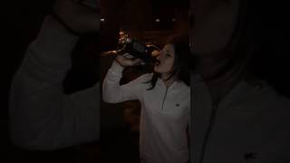 Girl drinking 1 full bottle of alcohol [upl. by Mendez]