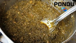 Meilleur Recette De Pondu Congolaise  feuilledemanioc Saka Saka [upl. by Ralat602]