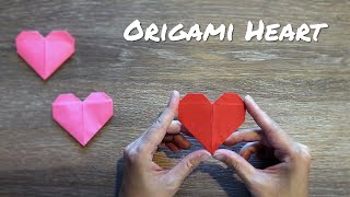 How to fold a paper heart  Easy Origami Heart [upl. by Eelarbed45]