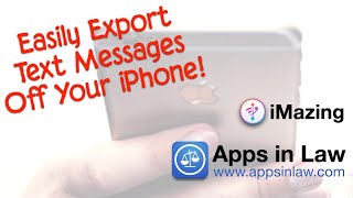 iMazing – The Amazingly Easy Way To Export Text Messages Off Your iPhone  Backup amp File Transfer [upl. by Ellynn702]