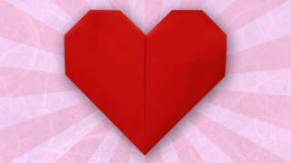 Origami Heart Folding Instructions [upl. by Charlena19]