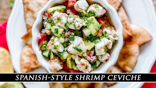 One of the BESTTASTING Ceviche Recipes  SpanishStyle Shrimp Ceviche [upl. by Sabba279]