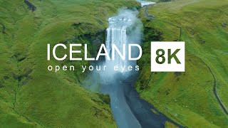 Iceland in 8K ULTRA HD HDR  ice vs green who is win  60 FPS [upl. by Pace433]