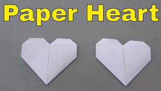 How To Make A Paper HeartFolding Origami Heart Tutorial [upl. by Ahsenroc]