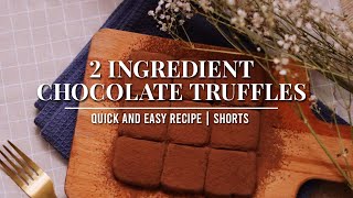 2 Ingredient Chocolate Truffles  Chocolate Condensed milk truffles  YouTube Shorts [upl. by Balcke]