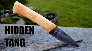 Knife making Hidden Tang Knife Handle [upl. by Lainad177]