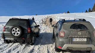 Toyota Rav4 vs Dacia Duster 4x4 Snow Offroad 2021 [upl. by Carmelo]