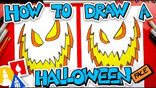 How To Draw A Halloween Face [upl. by Vierno989]