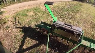 Dethatching With The John Deere 40quot  56quot Dethatcher [upl. by Stodder]