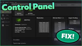 Nvidia Control Panel Crashing Fix [upl. by Ridley439]