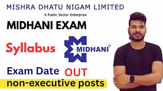 MIDHANI Syllabus 2024  MISHRA DHATU NIGAM LIMITED [upl. by Adonis460]