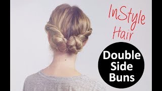 Frisuren Tutorial Double Side Buns – zwei gewickelte Dutts – Hochsteckfrisur [upl. by Maroney]