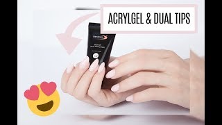 Verlängerung mit ACRYLGEL und Dual Tips  Anleitung [upl. by Avitzur]