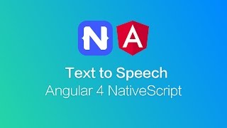 NativeScript Text to Speech with Angular [upl. by Eppie]