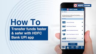 Transfer funds faster amp safer with HDFC Bank UPI app [upl. by Darken]