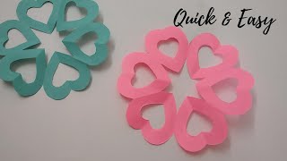 Paper Heart Design  DIY  Paper Craft  3D Heart  Paper Cutting [upl. by Gawen235]