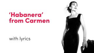 Maria Callas  Habanera Lyric Video [upl. by Avis108]