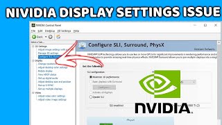 How To Fix NVIDIA Control Panel Missing Display Settings [upl. by Attennot417]