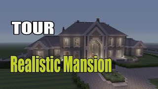 Minecraft Realistic Mansion Tour [upl. by Nanreh667]