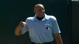 Umpire makes emphatic striketwo call [upl. by Ahsikam]