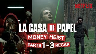 Money HeistLa Casa de Papel Parts 13  Official Recap [upl. by Repsaj585]