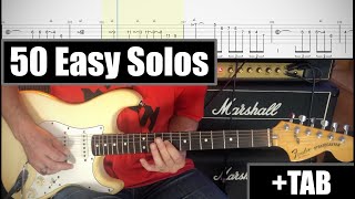 50 Easy Guitar Solos  TAB [upl. by Acina181]