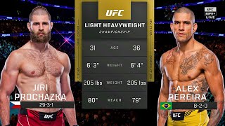 UFC 295 Jiri Prochazka vs Alex Pereira Full Fight [upl. by Inalial669]