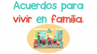 Acuerdos para vivir en familia Responsabilidades en casa  Conocimiento del medio Primer grado [upl. by Rashida]