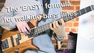 The SIMPLEST walking bass line formula  EXACTLY where to start [upl. by Weston]