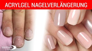 Nagelverlängerung ohne Schablone 🤩 Acrylgel [upl. by Eloise]