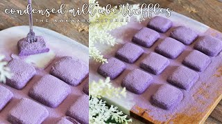 CONDENSED MILK UBE TRUFFLES  Easy 2Ingredient Ube Recipe [upl. by Anida]