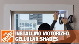 How to Install Motorized Shades  The Home Depot [upl. by Elocn]