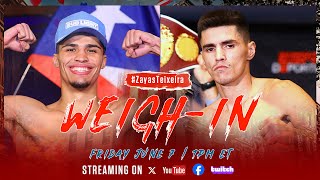 Xander Zayas vs Patrick Teixeira  WEIGHIN [upl. by Helali]