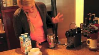 Nespresso Aeroccino Plus Frother Review Frothing Almond Milk [upl. by Annie]