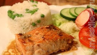 Salmon al horno Facil y practico AmiestiloPeru 2015 [upl. by Terese]