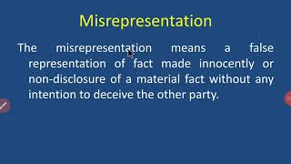 Misrepresentation [upl. by Grover]