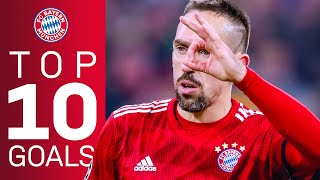 Franck Ribéry  Top 10 Goals for FC Bayern [upl. by Tansey996]