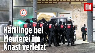 Gefängnismeuterei Polizei stürmt Knast in Thüringen  JVA Untermaßfeld [upl. by Aramot949]