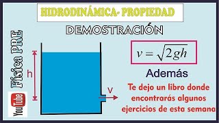 hidrodinamica Propiedad y ejercicio resuelto [upl. by Atinihs]