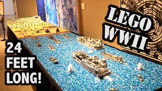 Massive LEGO WWII DDay Omaha Beach by Brickmania [upl. by Oine692]