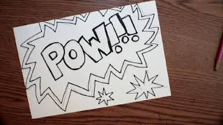 How to draw a Pop Art Onomatopoeia [upl. by Kared]