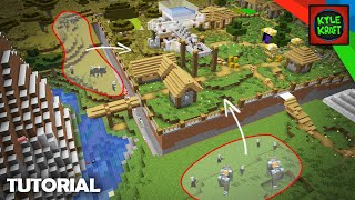 Minecraft  Village quotTakeoverquot ULTIMATE Raid Defense Tutorial How To [upl. by Asirrac]