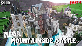 Bloxburg  Mega Mountainside Castle  House Build Roblox Part 45 [upl. by Anialeh858]