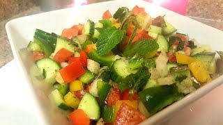 Shirazi Salad Persian Salad  Quick amp Delicious Cuisine [upl. by Norrad]